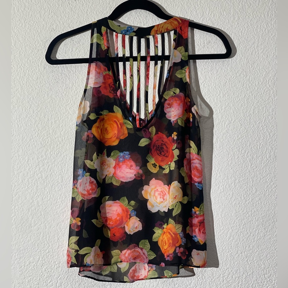 Guess Chiffon Floral Top
Style #W4FN31W6BD0